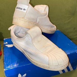 white adidas shoes used